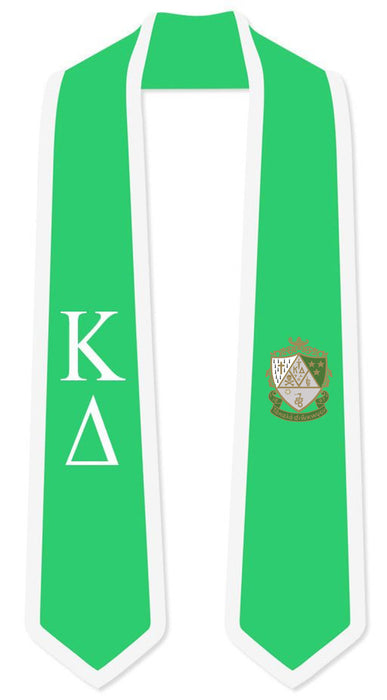 Discount Kappa Delta Greek 2 Tone Lettered Graduation Sash Stole DISCOUNT-Kappa Delta Greek 2 Tone Lettered Graduation Sash Stole