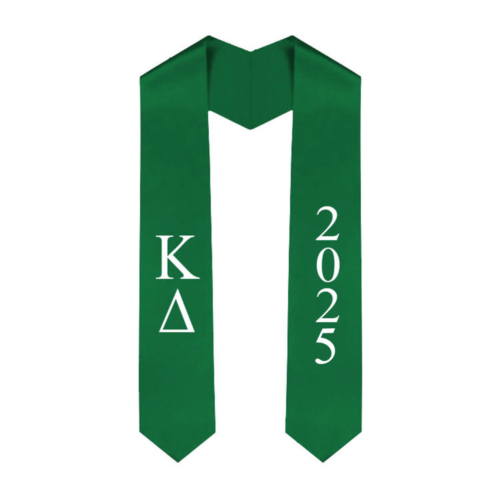 Kappa Delta Greek Lettered Graduation Sash Stole With Year Best Value Kappa Delta Greek Lettered Graduation Sash Stole With Year - Best Value
