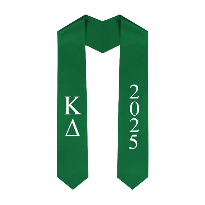 Kappa Delta Greek Lettered Graduation Sash Stole With Year Best Value Kappa Delta Greek Lettered Graduation Sash Stole With Year - Best Value