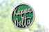 Kappa Delta Laser Carved Script Ornament 3" Round Kappa Delta Laser Carved Script Ornament - 3