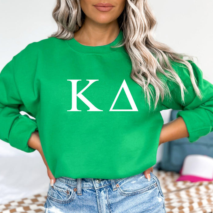 Kappa Delta Lettered World Famous Greek Crewneck Kappa Delta Lettered World Famous Greek Crewneck