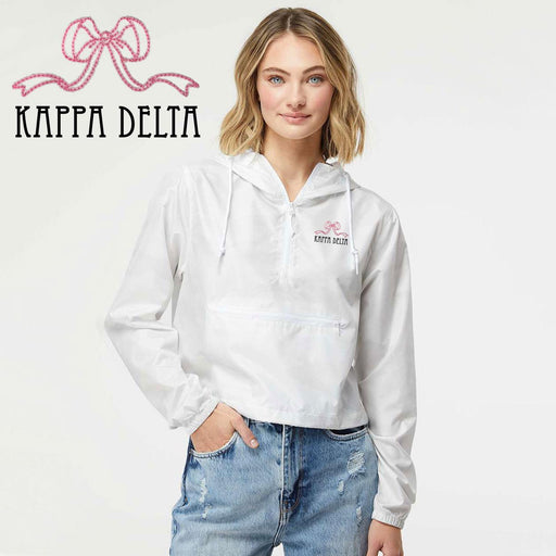 Kappa Delta Kappa Delta Lightweight Quarter-Zip Pullover Crop Windbreaker