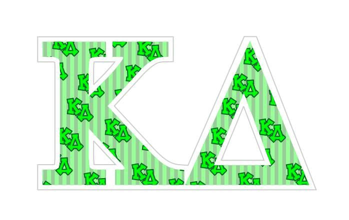 Kappa Delta Mascot Greek Letter Sticker 2.5" Tall Kappa Delta Mascot Greek Letter Sticker - 2.5
