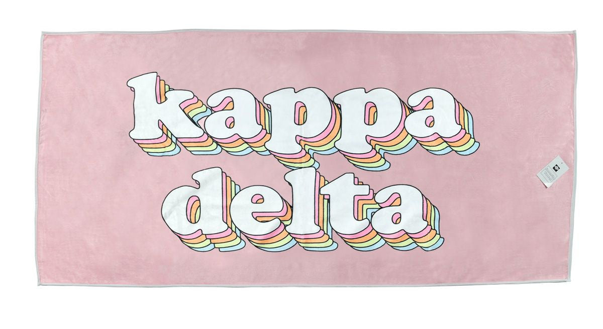 Kappa Delta Plush Retro Beach Towel Kappa Delta Plush Retro Beach Towel
