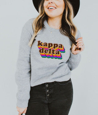 Kappa Delta Kappa Delta Retro Maya Crewneck Sweatshirts