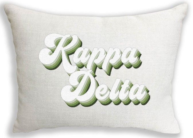 Kappa Delta Retro Throw Pillow Kappa Delta Retro Throw Pillow