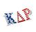 Kappa Delta Rho American Flag Greek Letter Sticker 2.5" Tall Kappa Delta Rho American Flag Greek Letter Sticker - 2.5