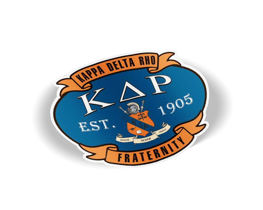 Kappa Delta Rho Banner Crest - Shield Decal — GreekU