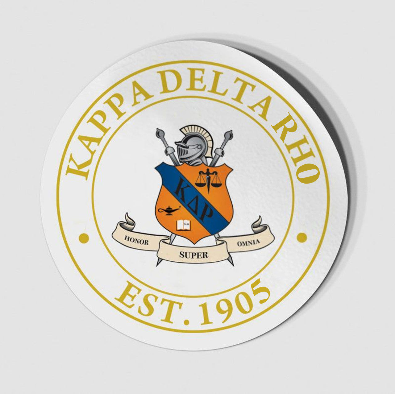 Kappa Delta Rho Circle Crest Shield Decal Kappa Delta Rho Circle Crest - Shield Decal