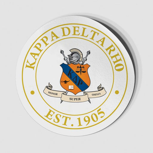 Kappa Delta Rho Kappa Delta Rho Circle Crest - Shield Decal