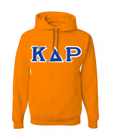 Kappa Delta Rho Custom Twill Hooded Sweatshirt Kappa Delta Rho Custom Twill Hooded Sweatshirt