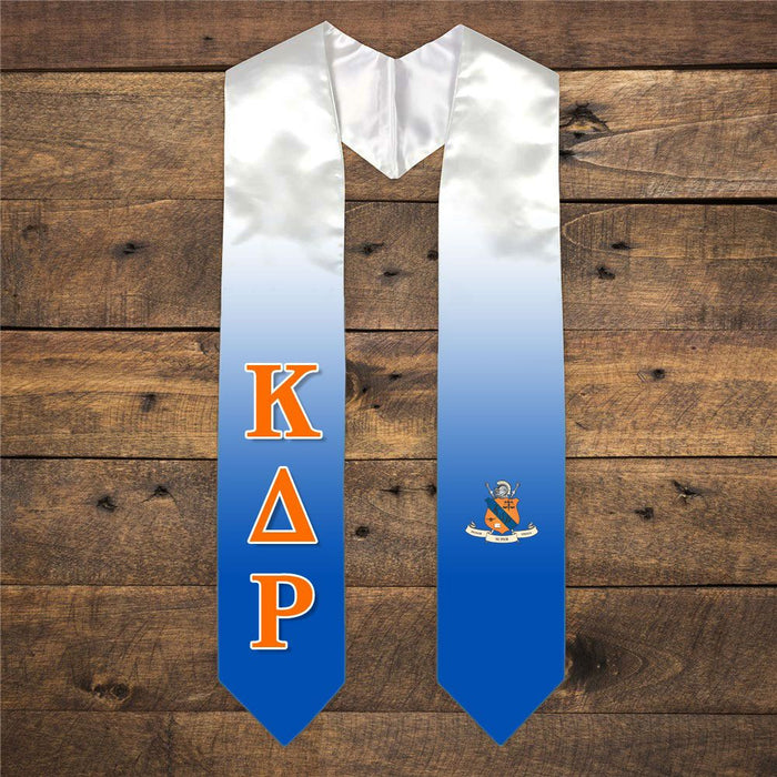 Kappa Delta Rho Extra Fancy Simple Greek Graduation Stole W Crest Kappa Delta Rho Extra Fancy Simple Greek Graduation Stole W Crest