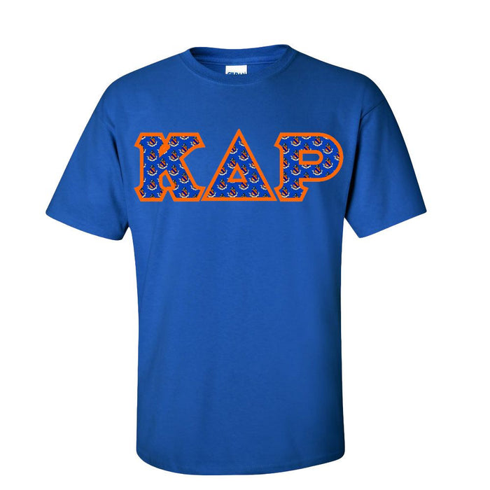 Kappa Delta Rho Fraternity Crest Shield Twill Letter Tee Kappa Delta Rho Fraternity Crest - Shield Twill Letter Tee