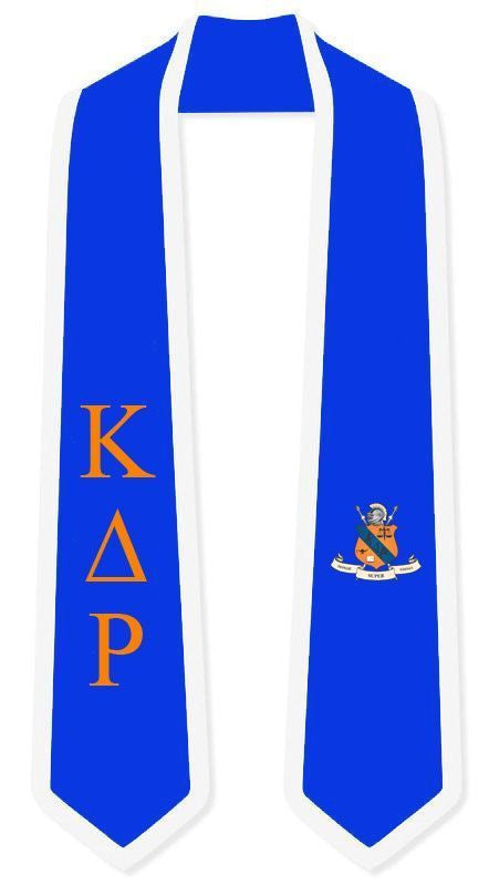 Discount Kappa Delta Rho Greek 2 Tone Lettered Graduation Sash Stole DISCOUNT-Kappa Delta Rho Greek 2 Tone Lettered Graduation Sash Stole