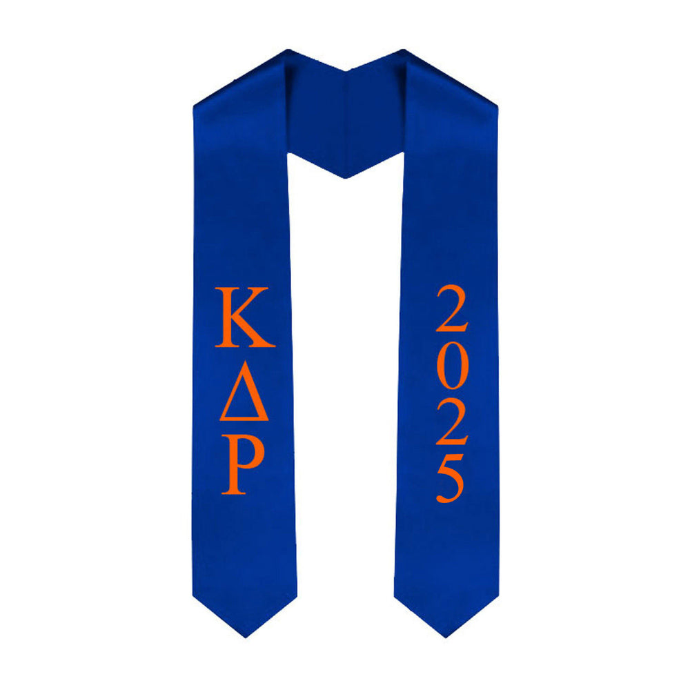 Kappa Delta Rho Greek Lettered Graduation Sash Stole With Year Best Value Kappa Delta Rho Greek Lettered Graduation Sash Stole With Year - Best Value