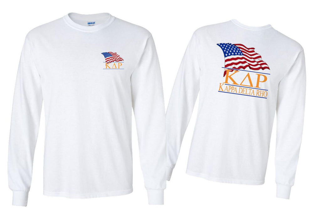Greekgear Kappa Delta Rho Patriot Long Sleeve T Shirts Kappa Delta Rho Patriot Long Sleeve T-Shirts