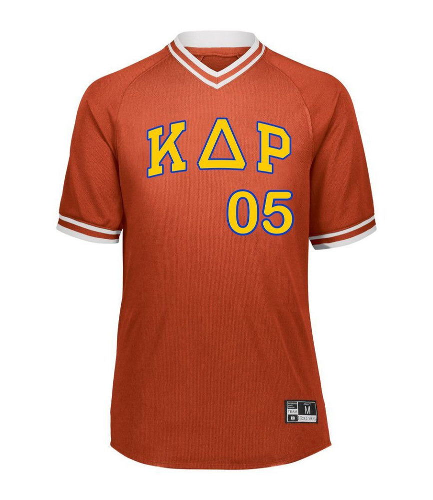 Kappa Delta Rho Retro V Neck Baseball Jersey Kappa Delta Rho Retro V-Neck Baseball Jersey