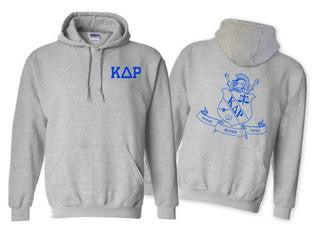Kappa Delta Rho Kappa Delta Rho World Famous Crest - Shield Hooded Sweatshirts