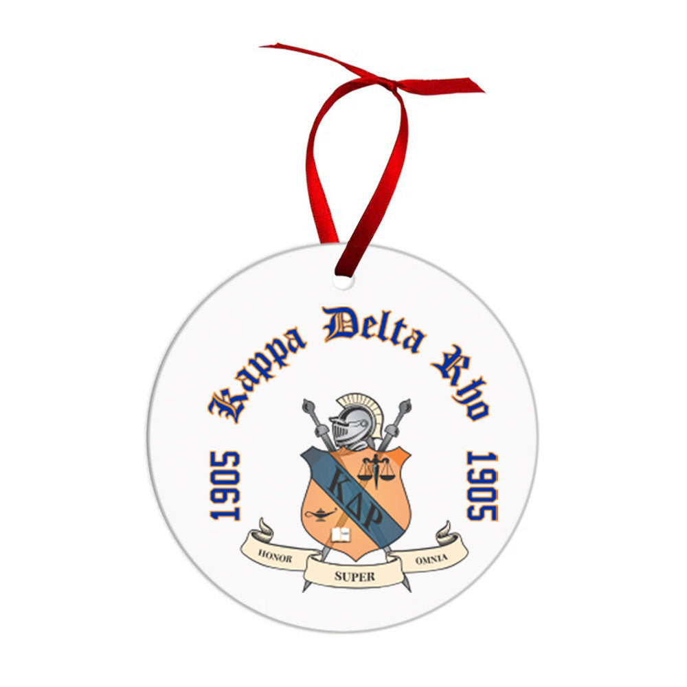 Kappa Delta Rho Crest & Year Circle Ornaments Kappa Delta Rho Crest & Year Circle Ornaments