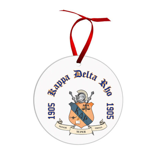 Kappa Delta Rho Kappa Delta Rho Crest & Year Circle Ornaments
