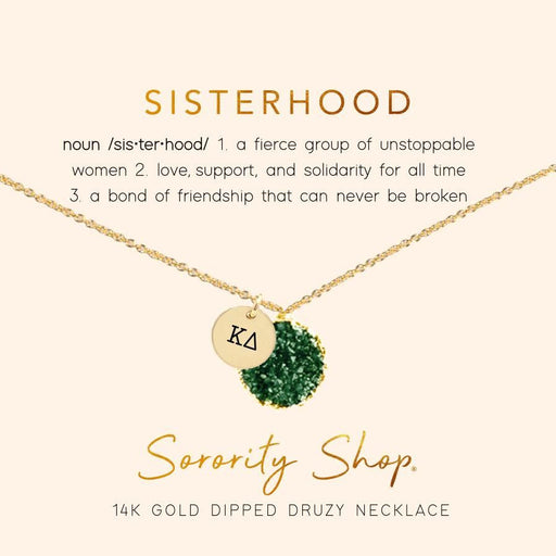 Kappa Delta Kappa Delta Sisterhood Druzy Necklace