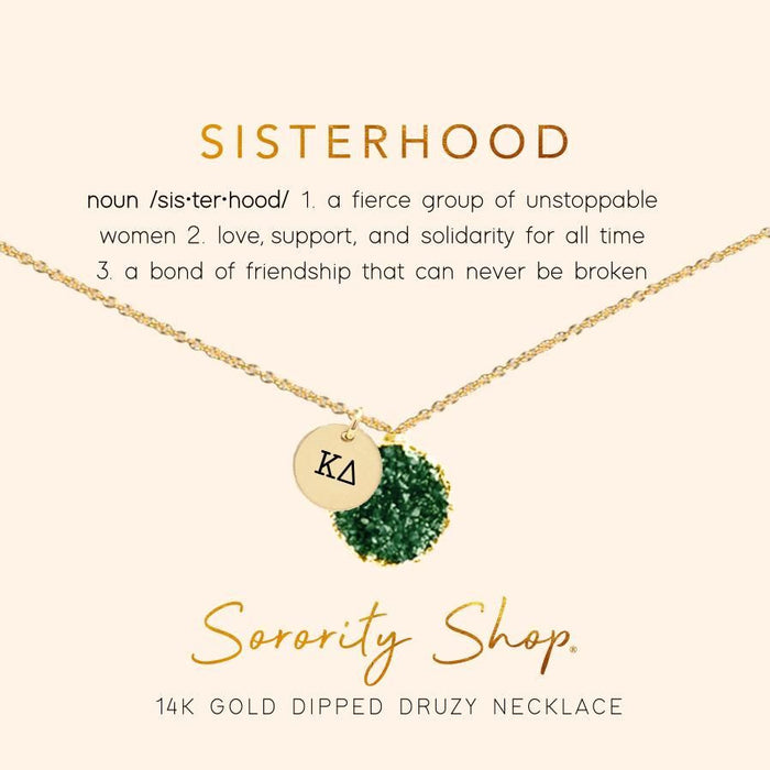 Kappa Delta Sisterhood Druzy Necklace Kappa Delta Sisterhood Druzy Necklace