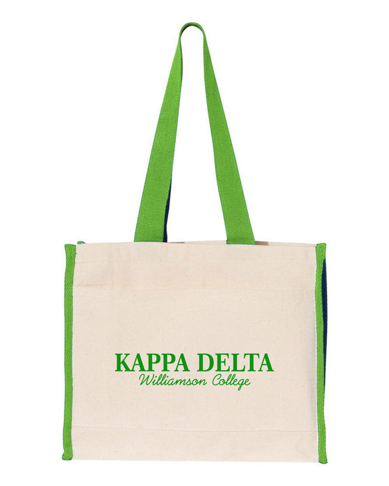 Kappa Delta Tote With Contrast Color Handles Kappa Delta Tote with Contrast-Color Handles