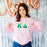 Printify Kappa Delta Two Tone Lettered Crew Sweatshirts Kappa Delta Two Tone Lettered Crew Sweatshirts