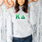 Printify Kappa Delta Two Tone Lettered Hooded Sweatshirts Kappa Delta Two Tone Lettered Hooded Sweatshirts