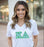 Discount Kappa Delta Lettered V Neck Tee DISCOUNT-Kappa Delta Lettered V-Neck Tee