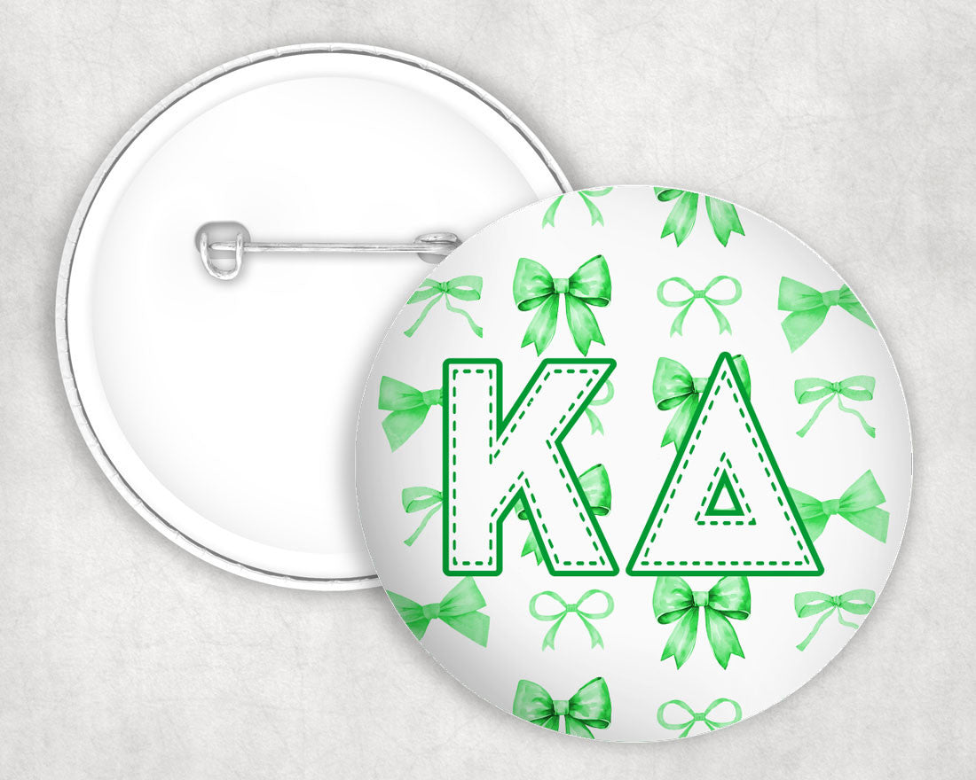 Kappa Delta Multi Bows Pin Buttons Kappa Delta Multi Bows Pin Buttons