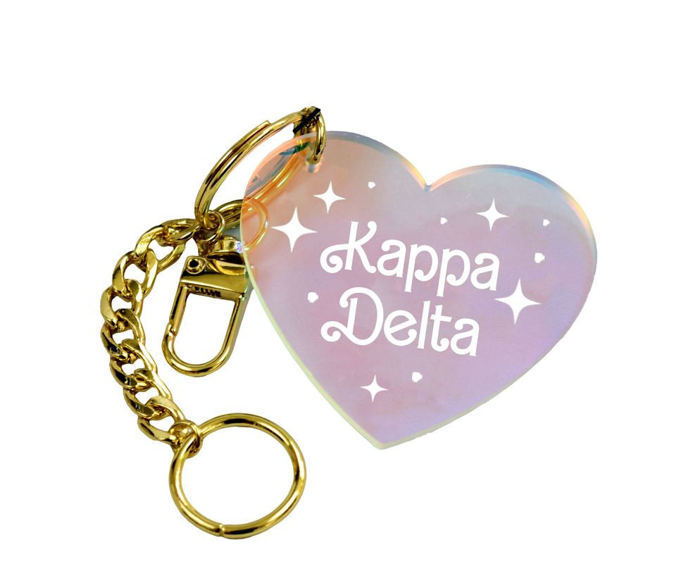 Kappa Delta Iridescent Heart Keychain Kappa Delta Iridescent Heart Keychain