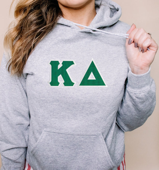 Discount Kappa Delta Lettered Hooded Sweatshirt Best Value DISCOUNT Kappa Delta Lettered Hooded Sweatshirt - Best Value