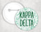 Kappa Delta Floral Text Pin Buttons Kappa Delta floral-text Pin Buttons