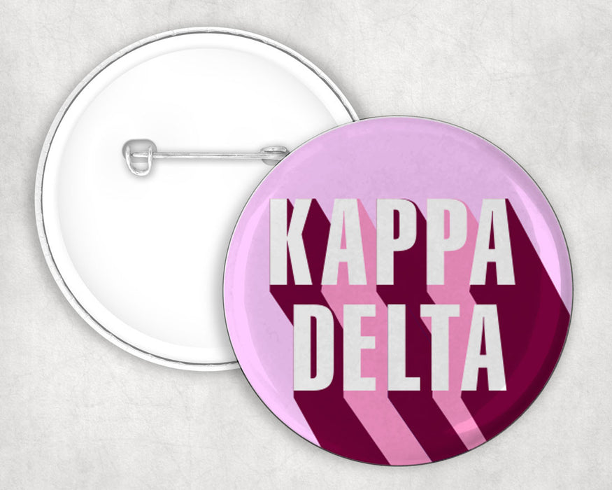 Kappa Delta 3d Button Pin Buttons Kappa Delta 3D Button Pin Buttons