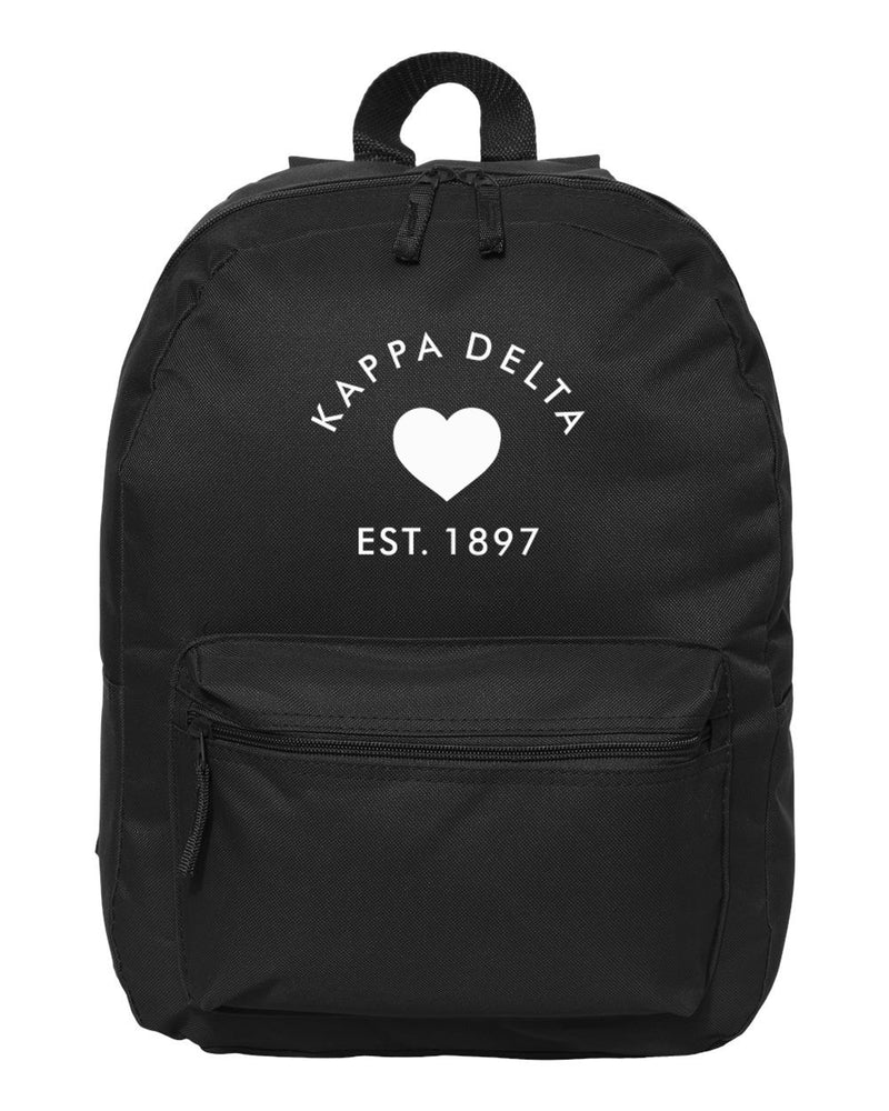 Kappa Delta Heart Text Backpack Kappa Delta Heart Text Backpack