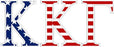 Kappa Kappa Gamma American Flag Greek Letter Sticker 2.5" Tall Kappa Kappa Gamma American Flag Greek Letter Sticker - 2.5