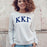 Kappa Kappa Gamma Arched Greek Lettered Crewneck Sweatshirt Kappa Kappa Gamma Arched Greek Lettered Crewneck Sweatshirt