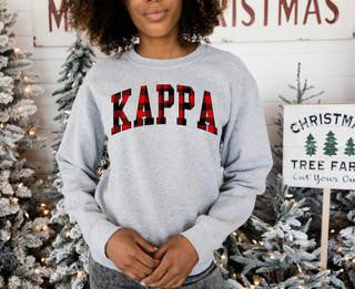 Kappa Kappa Gamma Kappa Kappa Gamma Christmas Plaid Nickname Crewnecks