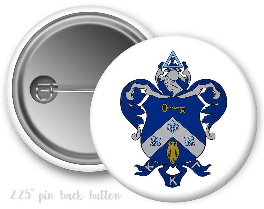 Kappa Kappa Gamma Color Crest Shield Button Kappa Kappa Gamma Color Crest - Shield Button
