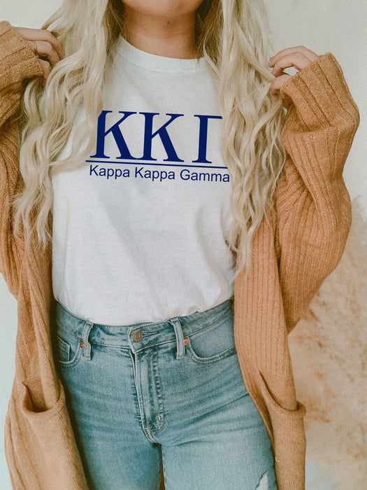 Kappa Kappa Gamma Comfort Colors Heavyweight T Shirt Kappa Kappa Gamma Comfort Colors Heavyweight T-Shirt