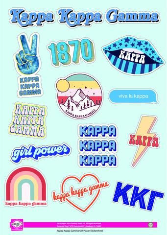 Kappa Kappa Gamma Girl Power Stickers Kappa Kappa Gamma Girl Power Stickers