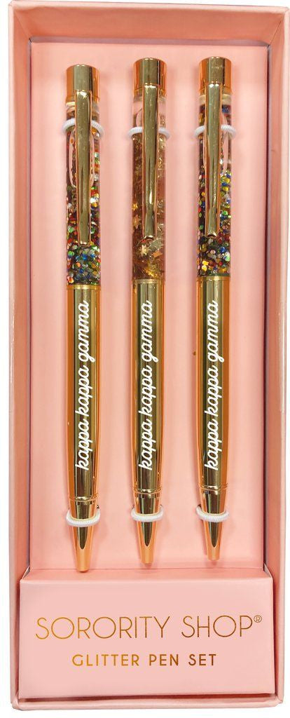 Kappa Kappa Gamma Kappa Kappa Gamma Glitter Pens (Set of 3)
