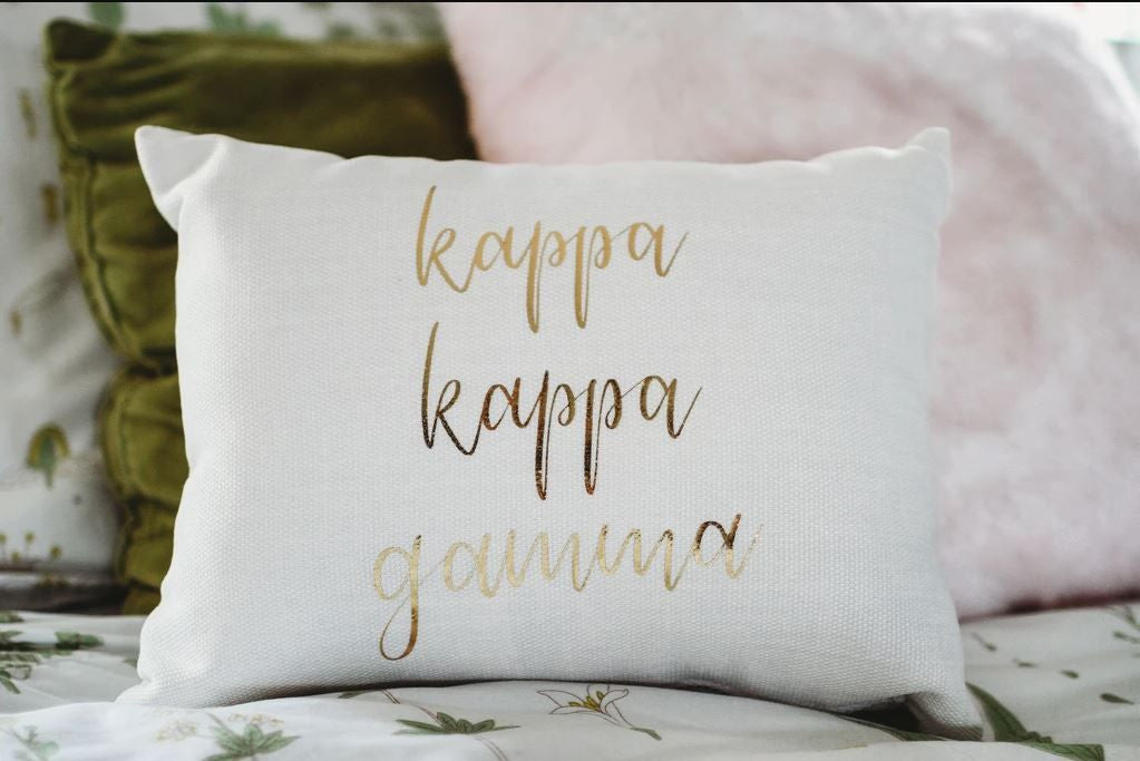 Kappa Kappa Gamma Gold Imprint Throw Pillow Kappa Kappa Gamma Gold Imprint Throw Pillow
