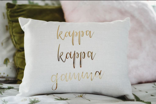Kappa Kappa Gamma Kappa Kappa Gamma Gold Imprint Throw Pillow