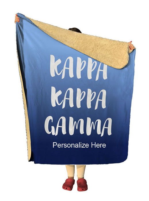 Kappa Kappa Gamma Gradient Sherpa Lap Blanket Kappa Kappa Gamma Gradient Sherpa Lap Blanket