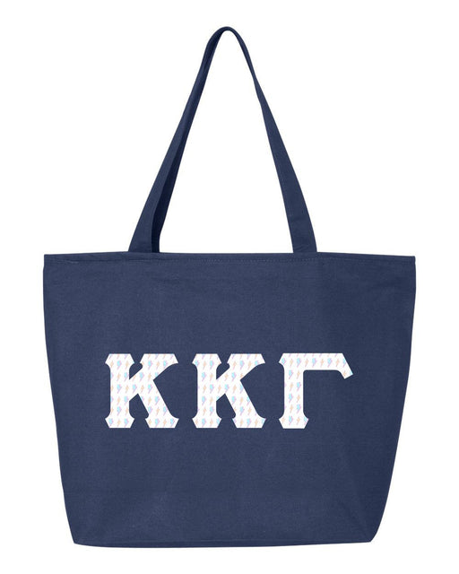 Kappa Kappa Gamma Kappa Kappa Gamma Greek Letter Zipper Tote