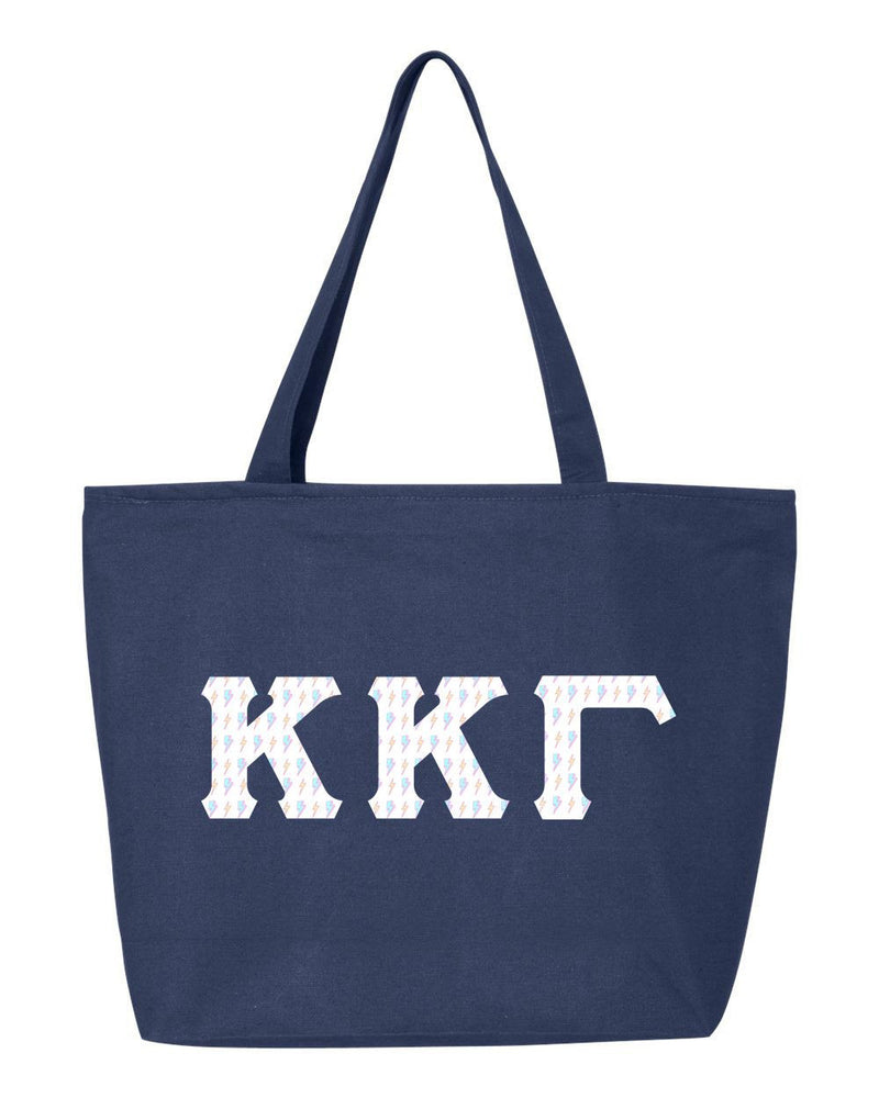Kappa Kappa Gamma Greek Letter Zipper Tote Kappa Kappa Gamma Greek Letter Zipper Tote
