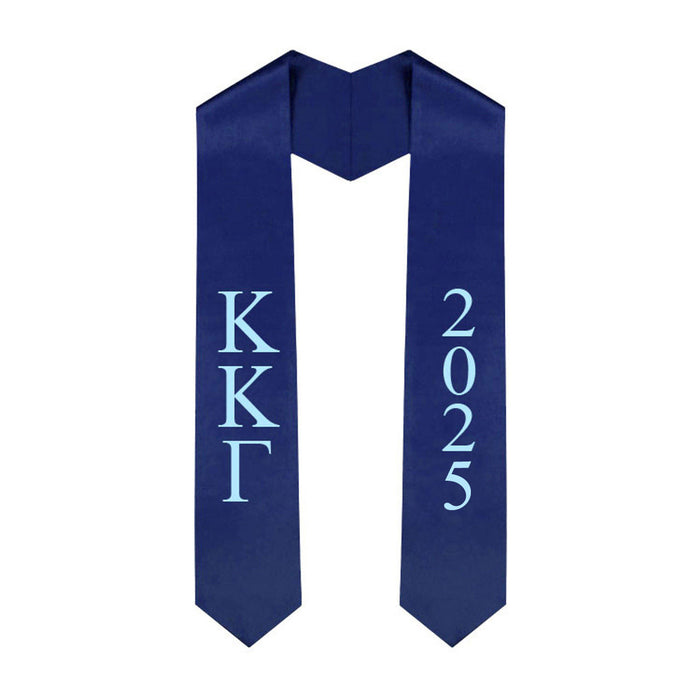 Kappa Kappa Gamma Greek Lettered Graduation Sash Stole With Year Best Value Kappa Kappa Gamma Greek Lettered Graduation Sash Stole With Year - Best Value