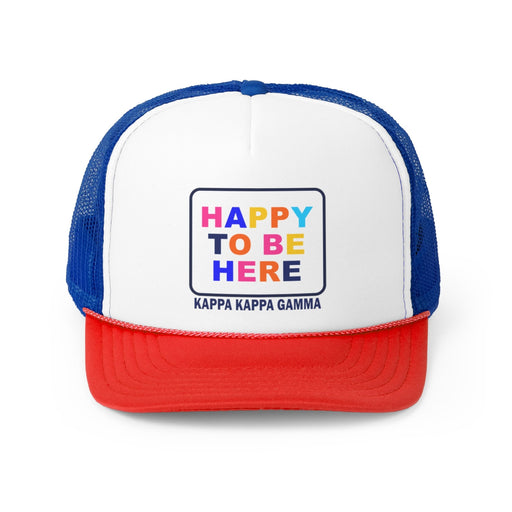 Kappa Kappa Gamma Kappa Kappa Gamma Happy To Be Here Trucker Caps